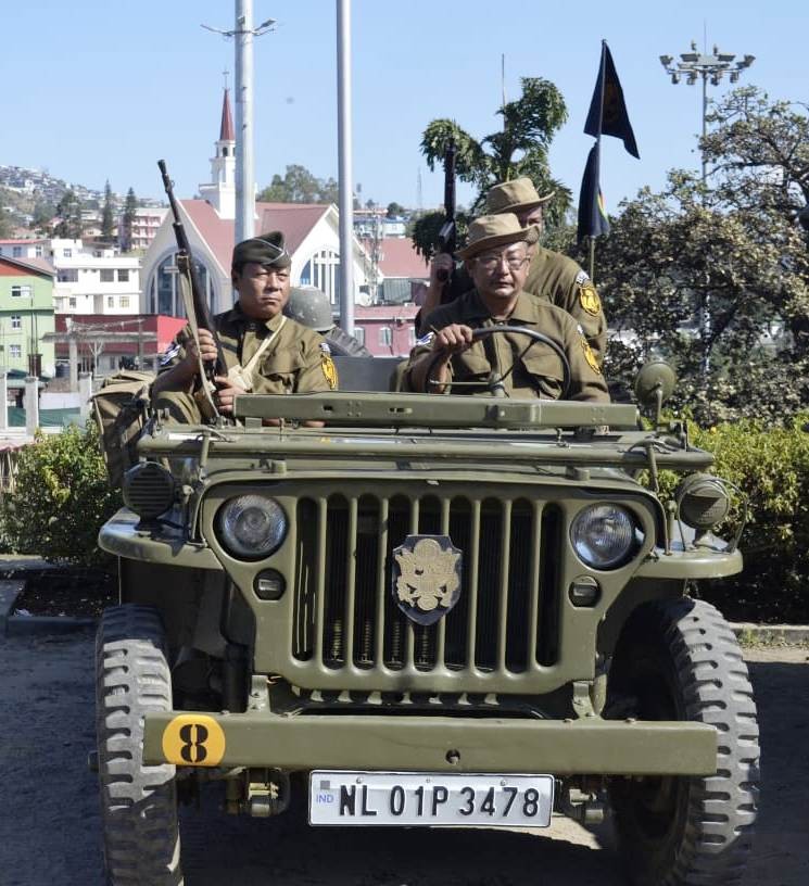 Participants of the WW II Peace Rally held as part of the Hornbill Festival on December 2. (Morung Photo)